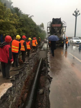 全力以赴 緊急完成濱江環(huán)線工程第一階段施工