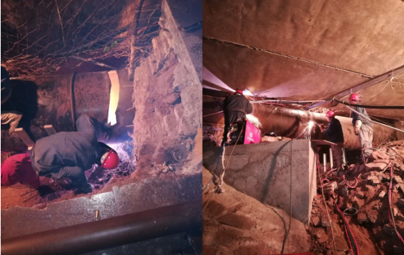 建恒公司:連夜奮戰(zhàn) 順利完成中壩橋下輸水管線遷改