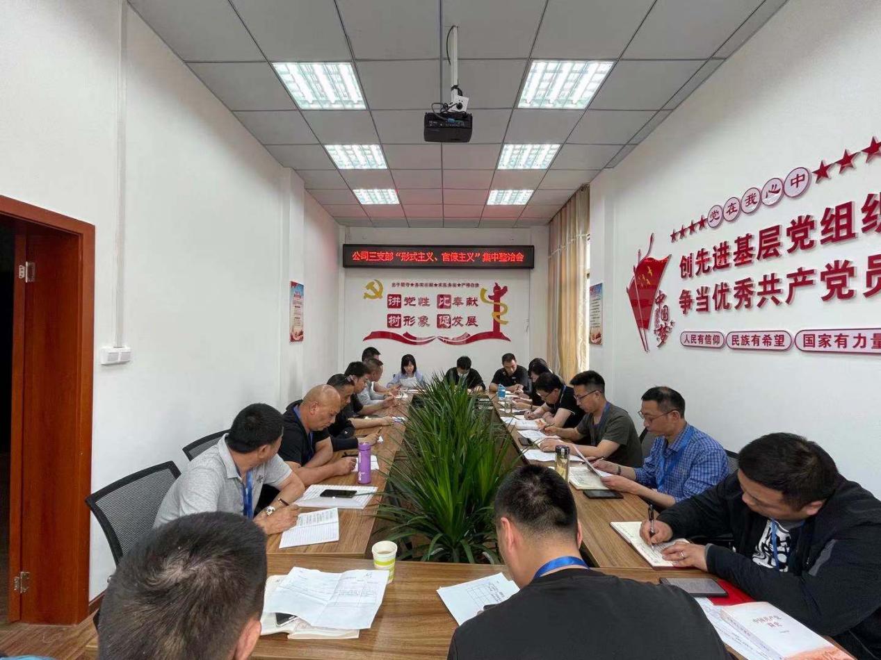 公司三支部召開黨員大會(huì)暨“形式主義、官僚主義”集中整治工作會(huì)